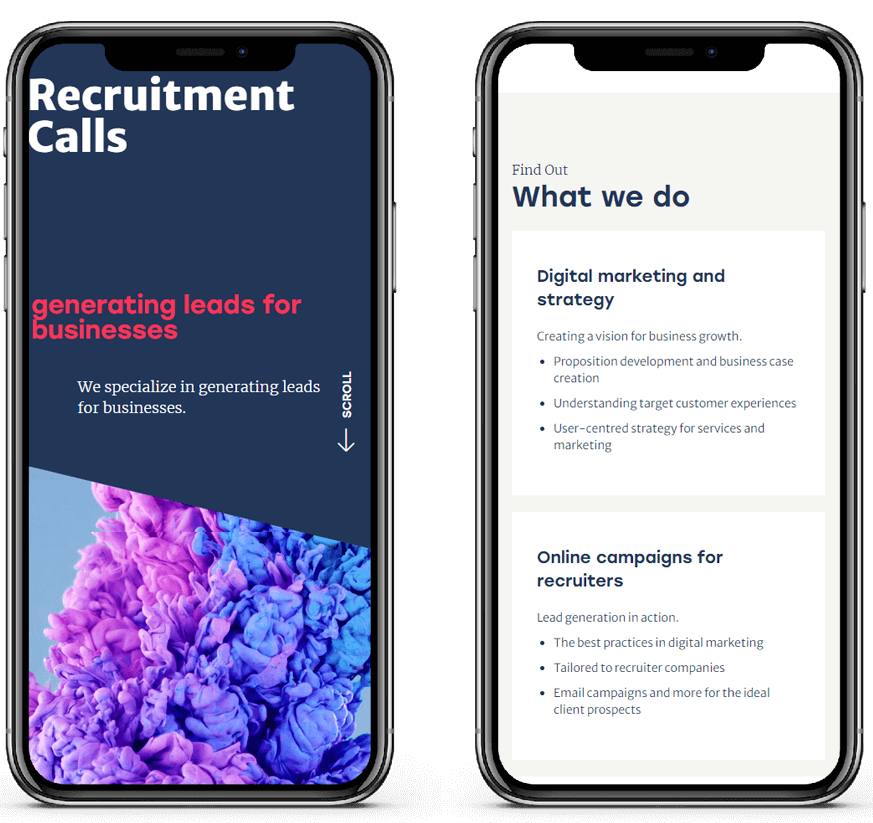 2 iphone mockup recruitmentcalls