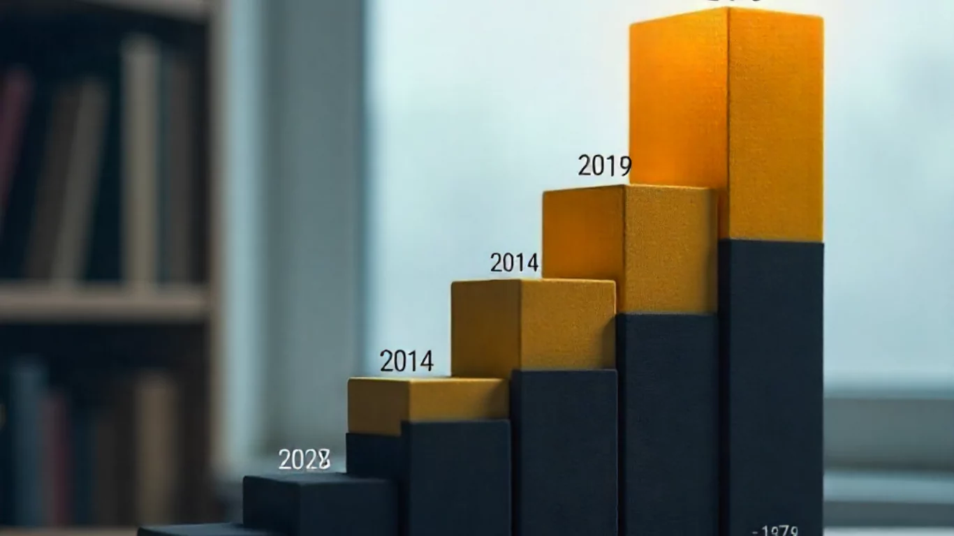 Statistics graph illustrating rising trend of mobile internet usage globally.